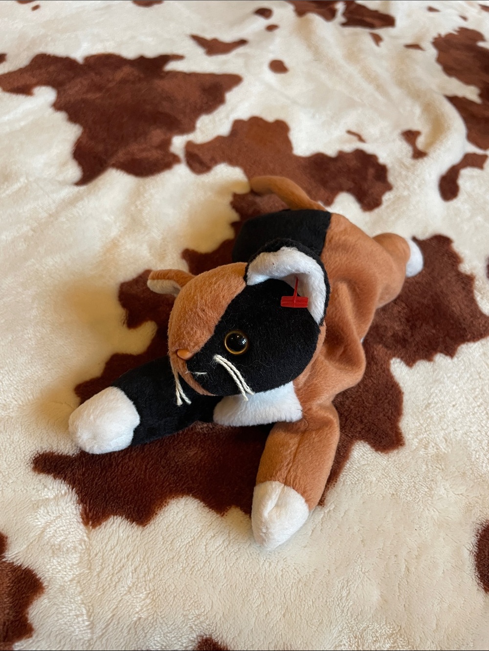 Calico Cat Plush Toy - Brown, Black & White Soft Stuffed Animal